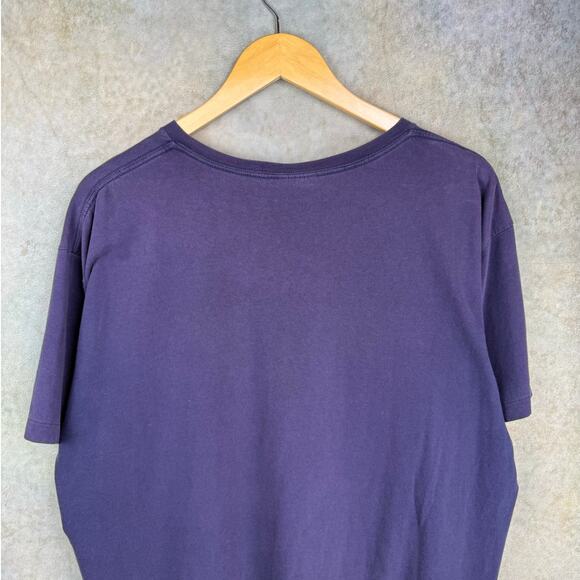 VTG 90s Polo Ralph Lauren T Shirt Mens Sz L Navy Blue Pocket Pony Logo - Picture 7 of 7